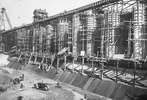 Строительство основы Рыбинской ГЭС