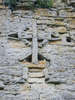 Крест на стене между башнями Вышка и Рябиновка