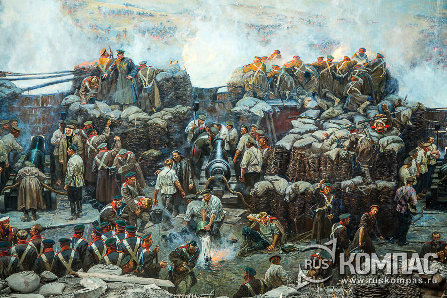 История в картинках: панорама обороны Севастополя 1854 – 1855 гг. /  РусКомпас