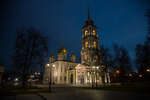 Колокольня и Успенский собор с ночным освещением, Тульский кремль