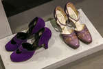 Фиолетовые туфли из замши и атласа, 1920-е годы