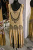 Платье-туника полностью расшитое однотонным бисером и стеклярусом и декорированное восточным узором из контрастного бисера