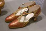 Вечерние туфли из золотой и красной кожи Андрэ Перуджиа для Saks Fifth Avenue, 1926 год