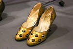 Туфли из золотой кожи с перфорацией, 1920-е годы